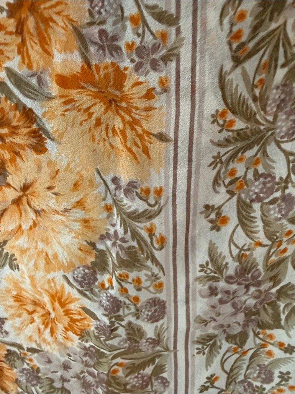 Vintage Da Maren Floral Silk Scarf